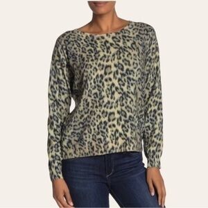 Joie Eloisa Leopard Print Cashmere Blend Sweater ✨